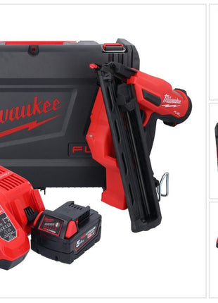 Clavadora a batería Milwaukee M18 FN15GA-501X 18 V sin escobillas 32 - 64 mm + 1x batería 5,0 Ah + cargador + caja HD