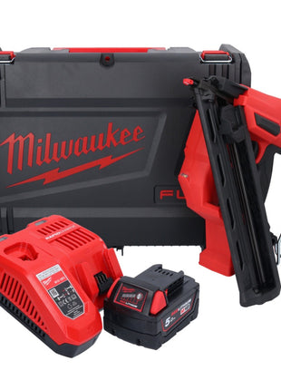 Clavadora a batería Milwaukee M18 FN15GA-501X 18 V sin escobillas 32 - 64 mm + 1x batería 5,0 Ah + cargador + caja HD