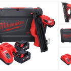 Cloueur à batterie Milwaukee M18 FN15GA-502X 18 V sans balais 32 - 64 mm + 2x batteries 5,0 Ah + chargeur + boîtier HD