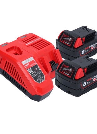 Clavadora a batería Milwaukee M18 FN15GA-502X 18 V sin escobillas 32 - 64 mm + 2x baterías 5,0 Ah + cargador + caja HD