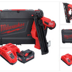 Cloueur sur batterie Milwaukee M18 FN15GA-551X 18 V sans balais 32 - 64 mm + 1x batterie 5,5 Ah + chargeur + boîtier HD