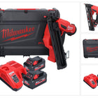 Cloueur à batterie Milwaukee M18 FN15GA-552X 18 V sans balais 32 - 64 mm + 2x batteries 5,5 Ah + chargeur + boîtier HD