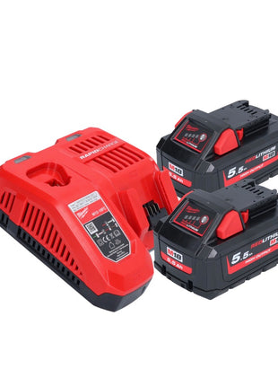 Cloueur à batterie Milwaukee M18 FN15GA-552X 18 V sans balais 32 - 64 mm + 2x batteries 5,5 Ah + chargeur + boîtier HD