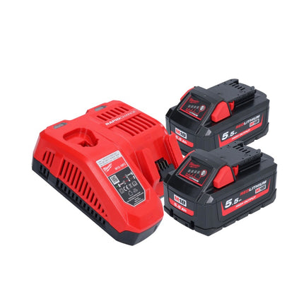 Cloueur à batterie Milwaukee M18 FN15GA-552X 18 V sans balais 32 - 64 mm + 2x batteries 5,5 Ah + chargeur + boîtier HD