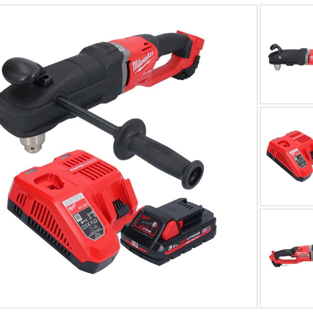Milwaukee M18 FRAD2-301 Perceuse d'angle sans fil 18 V 122 Nm Brushless + 1x batterie 3,0 Ah + chargeur