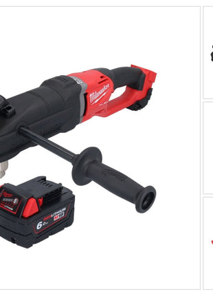 Perceuse d'angle sur batterie Milwaukee M18 FRAD2-601 18 V 122 Nm sans balais + 1x batterie 6,0 Ah - sans chargeur