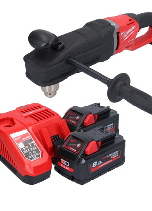 Milwaukee M18 FRAD2-802 Perceuse d'angle sans fil 18 V 122 Nm Brushless + 2x batterie 8,0 Ah + chargeur