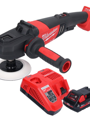 Polisseuse à batterie Milwaukee M18 FAP180-301 18 V 180 mm sans balais + 1x batterie 3,0 Ah + chargeur