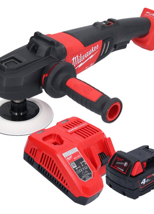 Polisseuse à batterie Milwaukee M18 FAP180-401 18 V 180 mm sans balais + 1x batterie 4,0 Ah + chargeur