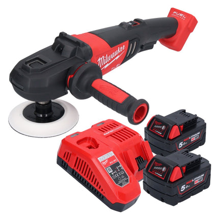 Milwaukee M18 FAP180-502 Polisseuse sans fil 18 V 180 mm Brushless + 2x batterie 5,0 Ah + chargeur