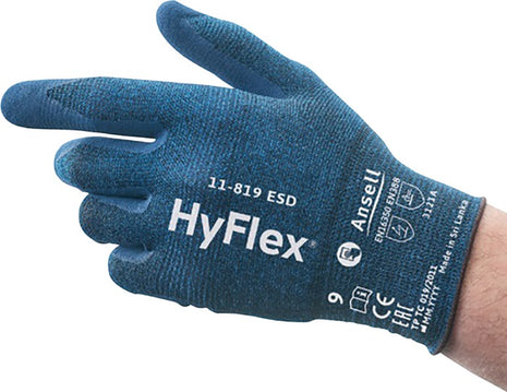 Gants ANSELL HyFlex 11-819 ESD taille 7 bleu ( 4000391219 )