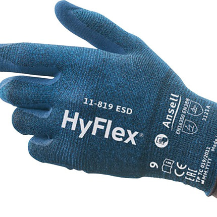 Gants ANSELL HyFlex 11-819 ESD taille 9 bleu ( 4000391221 )