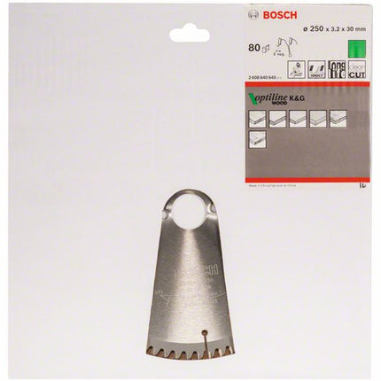 BOSCH Lame pour scie circulaire  D. ext. 250 mm nombre de dents 80 WZ/N ( 4000815451 )