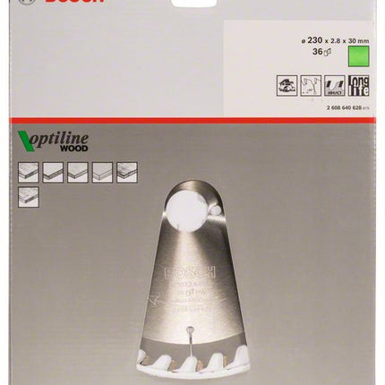 BOSCH Lame pour scie circulaire Optiline Wood Ø extérieur 230 mm Nombre de dents 36 WZ ( 8000342010 )