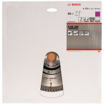 BOSCH Lame pour scie circulaire  D. ext. 216 mm nombre de dents 80 HLTCG ( 8000342264 )