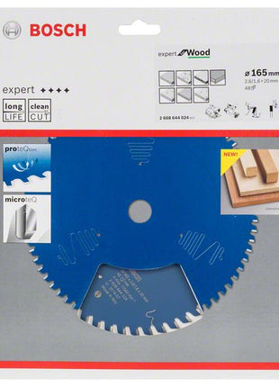 BOSCH Lame pour scie circulaire Expert pour le bois D. ext. 165 mm nombre de dents 48 WZ ( 8000342048 )