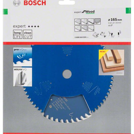 BOSCH Lame pour scie circulaire Expert pour le bois D. ext. 165 mm nombre de dents 48 WZ ( 8000342048 )