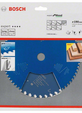 BOSCH Lame pour scie circulaire Expert pour le bois D. ext. 190 mm nombre de dents 40 WZ ( 8000342076 )