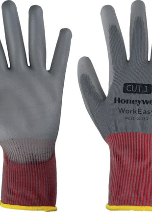 Rękawice HONEYWELL Workeasy 13G GY PU 1 rozmiar 9 szary/czerwony ( 4000391456 )