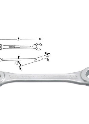 Klucz dwupierścieniowy HAZET 612 17 x 19 mm 208 mm ( 8000462637 )