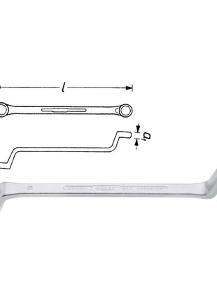 Klucz dwupierścieniowy HAZET 630 14 x 15 mm 240 mm ( 8000462653 )