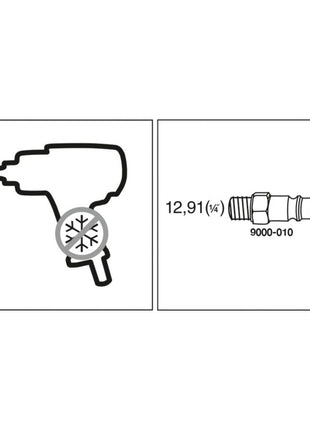 HAZET wkrętak pneumatyczny z grzechotką 9020-2 6,3 mm (1/4″) 4-kt. ( 4000898922 )