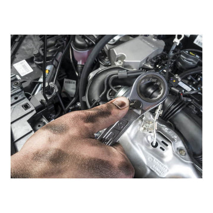 HAZET Jeu de clés mixtes à cliquet 606N/6 6 pièces ouvertures de clé de 8 à 19 mm ( 8000464544 )