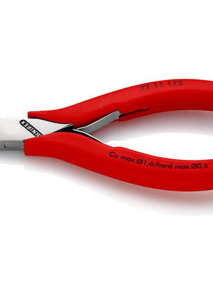 KNIPEX Electronics szczypce tnące boczne długość 115 mm kształt 1 ( 4000810486 )