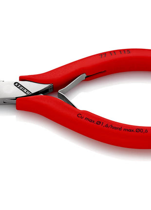 KNIPEX Electronics szczypce tnące boczne długość 115 mm kształt 1 ( 4000810486 )