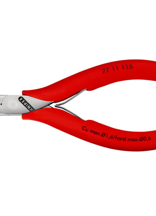 KNIPEX Electronics szczypce tnące boczne długość 115 mm kształt 1 ( 4000810486 )