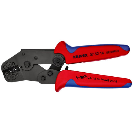 Pinza a crimpare KNIPEX, forma corta, lunghezza 195 mm ( 4000794818 )