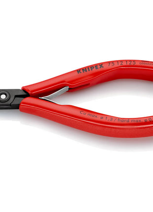 KNIPEX Electronics szczypce tnące boczne długość 125 mm kształt 1 ( 4000810500 )