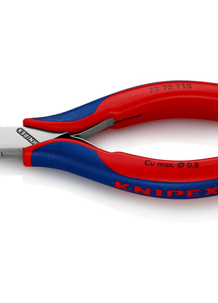 KNIPEX Electronics szczypce tnące boczne długość 115 mm kształt 4 ( 4000810743 )