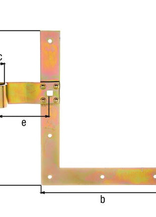 Zawias kątowy do okiennic GAH długość 250 x 200 mm szerokość 30 mm grubość 3 mm ( 8001895895 )