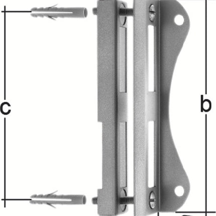 GAH Butée de coffre de serrure modèle 2392 adaptée pour coffre de serrure de 40 mm galvanisé ( 3000251282 )