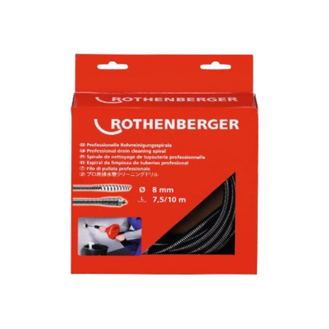 ROTHENBERGER herramienta espiral ROSPIMATIC longitud 7,5 m espiral Ø 8 mm (8000739564)