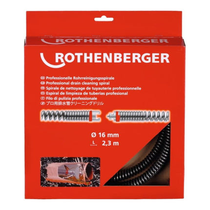 ROTHENBERGER Spirale de nettoyage de tubes SMK long. 2,3 m D.spirale 16 mm ( 4000781214 )