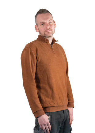 Toolbrothers Quarter-Zip Sweatshirt Casual Fit - AUTUMN COLLECTION Kolor Teak Brown Rozmiar S