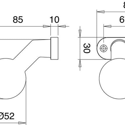 EDI Bouton de porte profilé 1388/0000 Matériau aluminium F1 ( 3000200013 )
