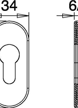 EDI Rosace de clé 0811/9003 Aluminium F1 ( 3000252714 )