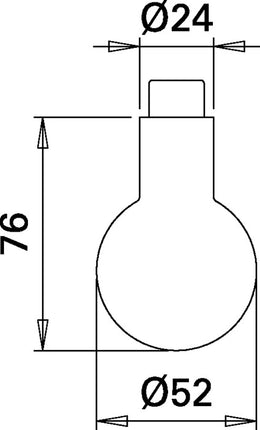 EDI Bouton de porte K5 acier inoxydable F00 ( 3000261379 )