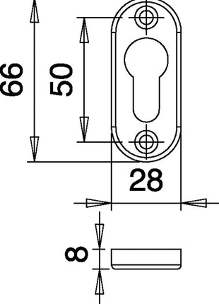 EDI Rosace de clé 3393/0000 Aluminium F1 ( 3000200014 )