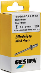 GESIPA Rivet POP PolyGrip® tige de rivet D. x l 3,2 x 11 mm ( 4000813775 )