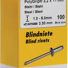GESIPA Rivet POP PolyGrip® tige de rivet D. x l 4,8 x 15 mm ( 4000813783 )