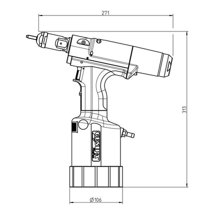 GESIPA Riveteuse d'écrous aveugles FireFox® 2 pression de service 5-7 bar ( 4000813081 )