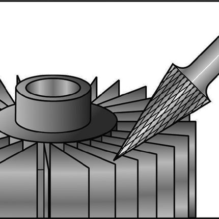 RUKO Fraise sur tige SKM D. 10 mm long. tête 20 mm D. tige 6 mm ( 4000602923 )