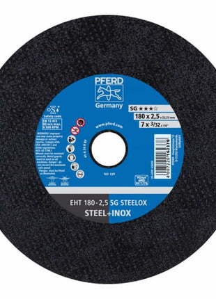 Disco de corte PFERD SG STEELOX D180x2,5mm recto (4000841317)