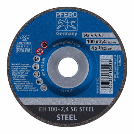 Disco de corte PFERD SG STEEL D115x2,4mm acodado (4000841310)