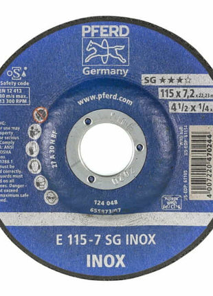 PFERD Meule à ébarber SG INOX D115xép.7,2 mm ( 4000842716 )