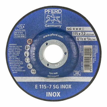 PFERD Meule à ébarber SG INOX D125xép.7,2 mm ( 4000842717 )